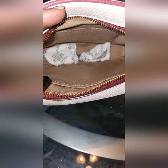 Coach Pink and White Heart Motif Crossbody Bag - Picture 7 of 7